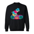 thumbnail image 1 of Monkey Retro Dancer Sweatshirt Women -Image by Shutterstock, Female Large, 1 of 4