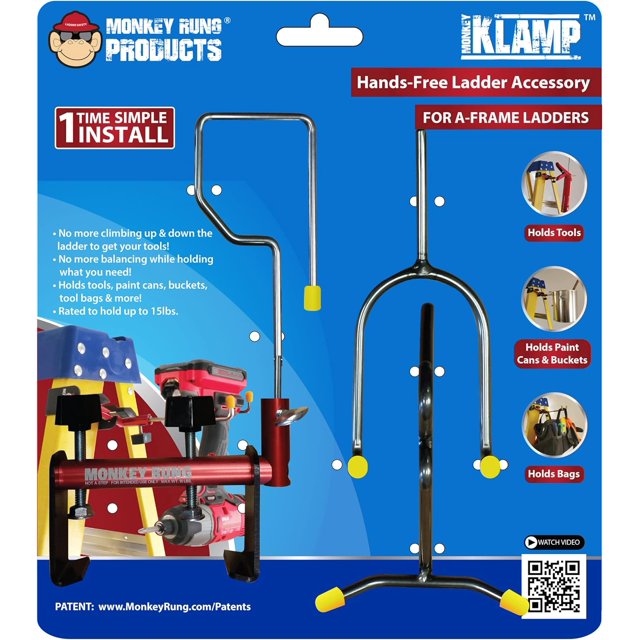 Monkey Rung Monkey KLAMP Patented Universal Ladder Tool Holder Perfect