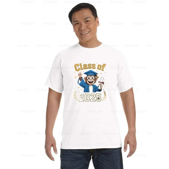 Monkey Senior Class of 2025 Comfort Color T-Shirt Funny Graffiti Graduation, Unisex, up to size 4XL