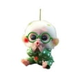 thumbnail image 1 of Monkey-Shaped Acrylic Car Pendant Ornament with Chain for Rearview Mirror Decor, 1 of 8