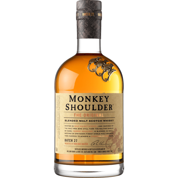 Monkey Shoulder Scotch Whisky, 750ml Glass Bottle, 43% ABV 86 Proof