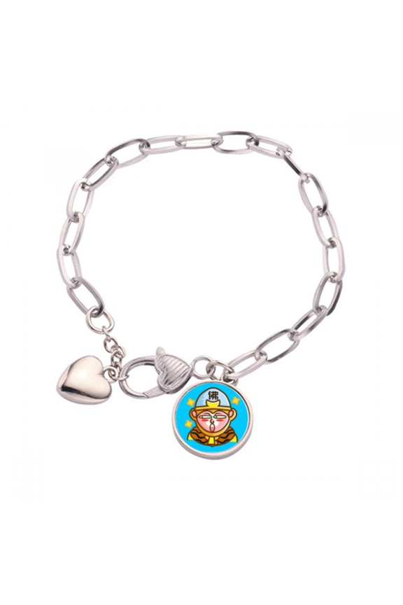 Monkey Sian Mythology Heart Chain Bracelet Jewelry Charm Fashion