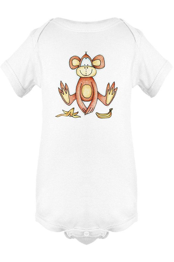 Monkey Sitting With Bananas Bodysuit Infant -Image by Shutterstock,  12 Months