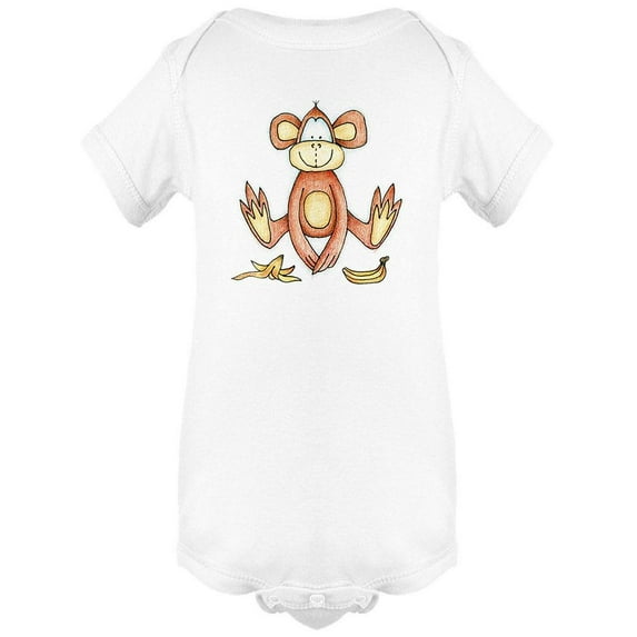 Monkey Sitting With Bananas Bodysuit Infant -Image by Shutterstock, 6 Months