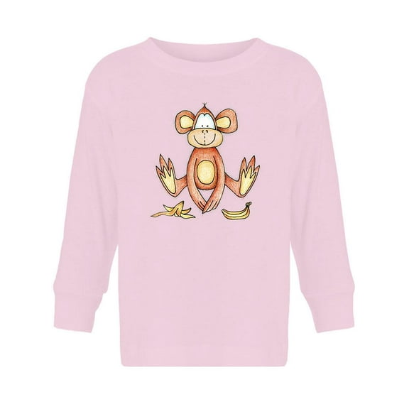 Monkey Sitting With Bananas Long Sleeve Toddler -Image by Shutterstock,  5 Toddler