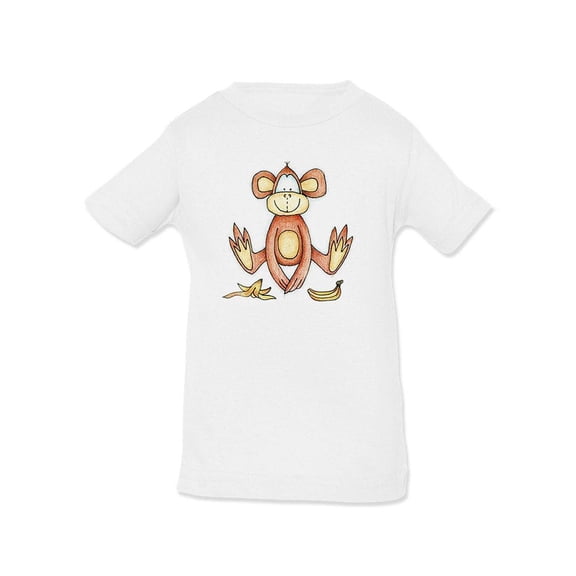 Monkey Sitting With Bananas T-Shirt Infant -Image by Shutterstock,  12 Months