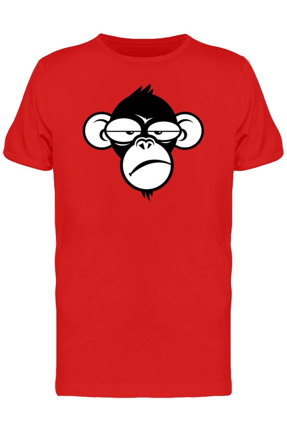 Monkey Sleepy Face Logo T-Shirt Men -Image by Shutterstock, Male Large