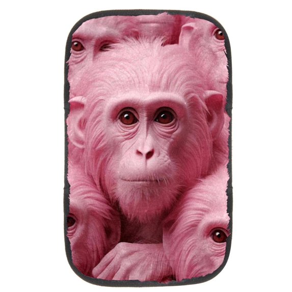Monkey Soft Comfortable Furry Printed Car Armrest Cover Armrest Accessories Car Armrest Mat 12.5x8.2 Inch