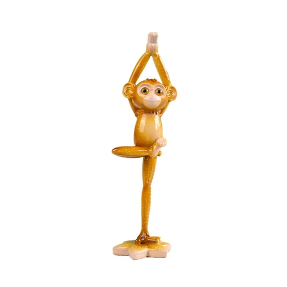 Monkey Statue for Home Decoration,Monkey Figurine for Living Room Bedroom Shelf Bookshelf Decor Accents,Cute Animal Gifts,Small Holiday Ornament,Tree Pose
