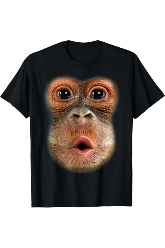 Monkey Stomach Funny Meme Cool Trending Viral Video Graphic Unisex T-Shirt, up to Size 5XL