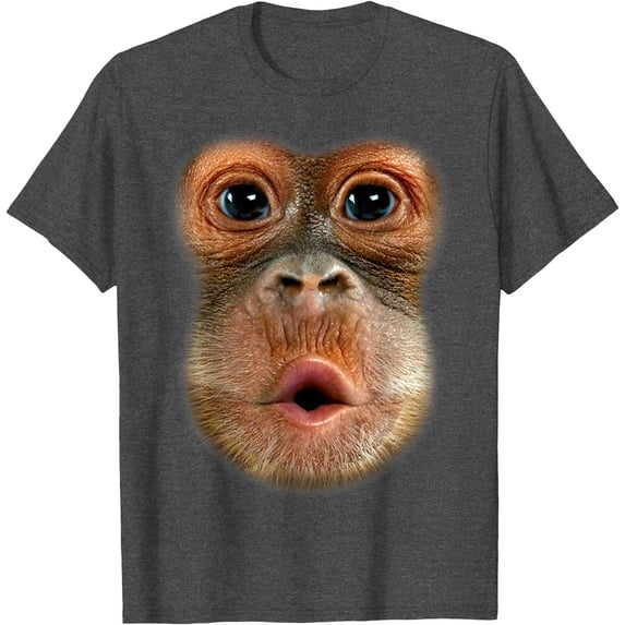 Monkey Stomach Funny Meme Softstyle Unisex T-Shirt,Dark Heather Grey Color,Size L