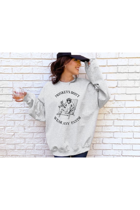 Monkey Sweatshirt, Monkey Sweater, Monkey Shirt, Monkey Lover, Sweatshirt, Friend, Ape Lover, Gorilla Sweatshirt All Size S-5Xl