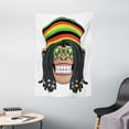 thumbnail image 1 of Monkey Tapestry Wall Hanging Portrait of A Chimpanzee with Dreadlocks and Cap Charismatic Hippie Musician Monkey Boho Decor, Bedroom Living Room Dorm Decor, 40W X 60L Inches, Multi, by Ambesonne, 1 of 5