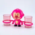 thumbnail image 1 of Monkey Toothbrush Holder Wall Hanger Stand Child Toothpaste Dispenser Squeezer Organizer Cute Cup Hold Bathroom Accessories Sets (YSJ-MOK-Pink), 1 of 7