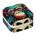 thumbnail image 1 of Monkey Travel Portable Square Jewelry Box Earring Organizer Necklace Holder Bracelet Holder Display Case Decorative Box Jewelry, 1 of 6