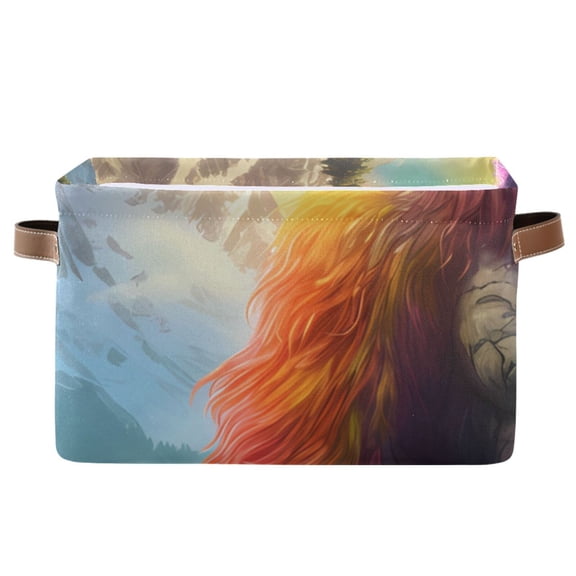 Monkey Trees and Rainbow Mountain Storage Bins Baskets With Handles Storage Box Clothes Organizer Organization Toys