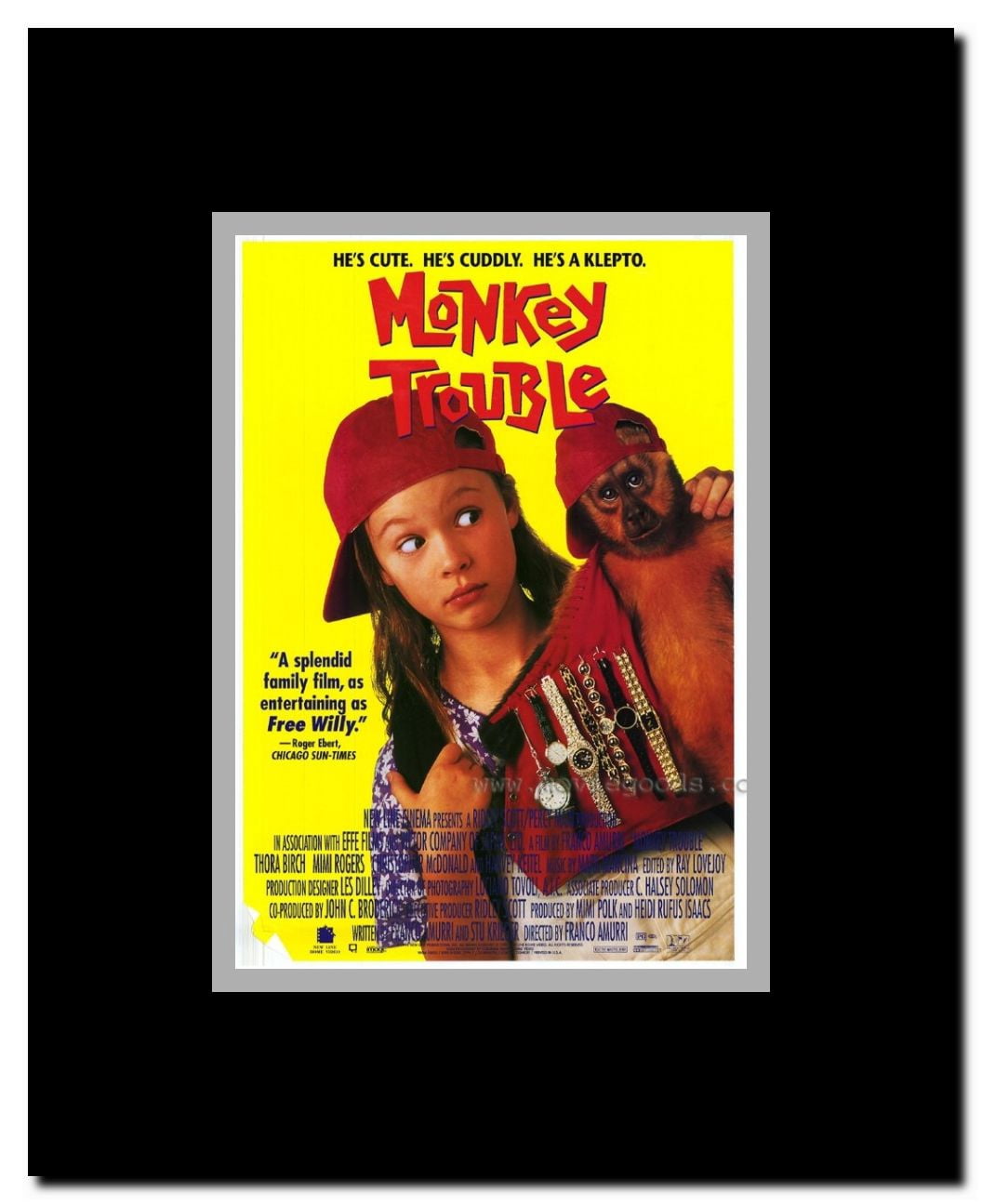 Monkey Trouble Framed Movie Poster
