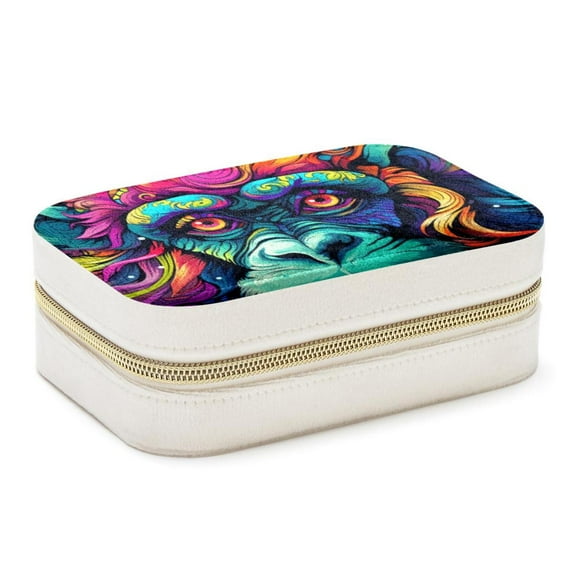 Monkey Velvet Portable Travel Organizer Box with Removable Compartment - Display Case Included - Ideal Gift