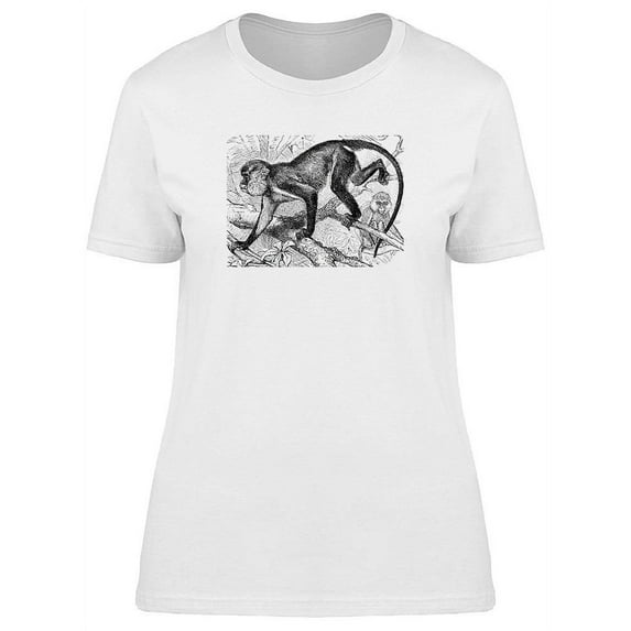 Monkey Vintage Design T-Shirt Women -Image by Shutterstock, Female Large
