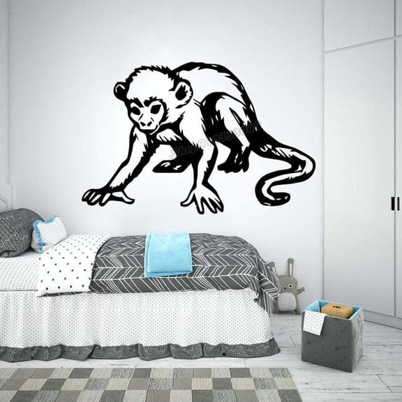 Monkey Wall decal Jungle Chimpanzee Vinyl Wall Sticker Home Decor 64x42cm