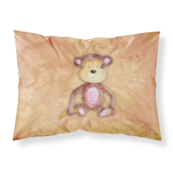 Monkey Watercolor Fabric Standard Pillowcase