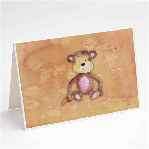 Monkey Watercolor Greeting Cards & Envelopes - Pack of 8