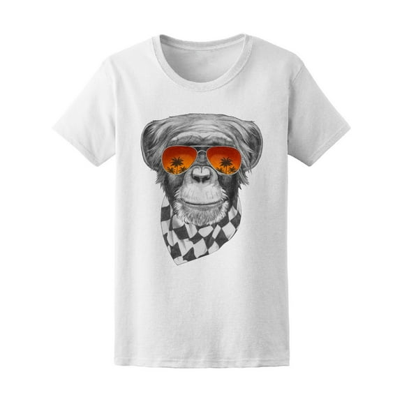Monkey Wearing Scarf T-Shirt Men -Image by Shutterstock, Male Large