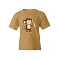 thumbnail image 1 of Monkey With A Banana T-Shirt Juniors -Image by Shutterstock,  Small, 1 of 4