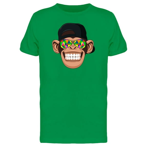 Monkey With Abstract Glasses Tee Men's -Image by Shutterstock