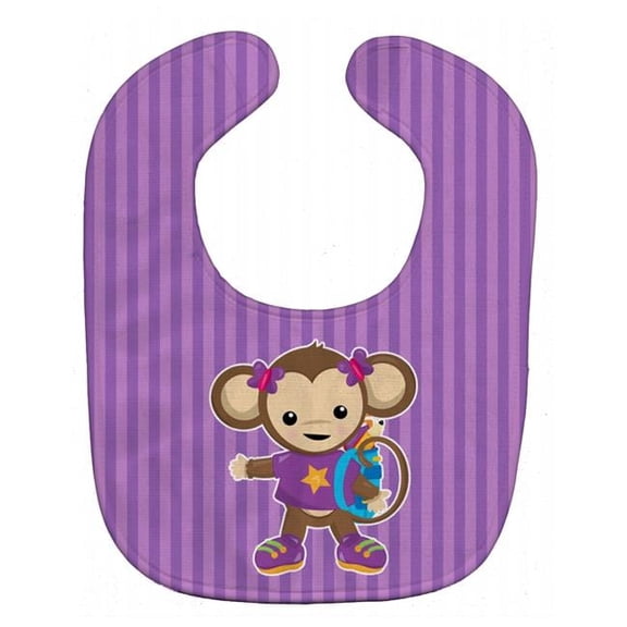 Monkey With Backpack Baby Bib