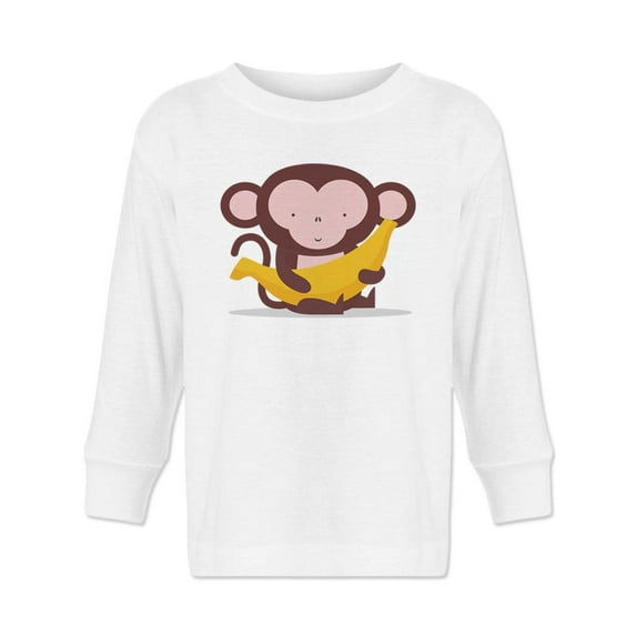 Monkey With Big Banana Long Sleeve Toddler -Image by Shutterstock, 5 Toddler