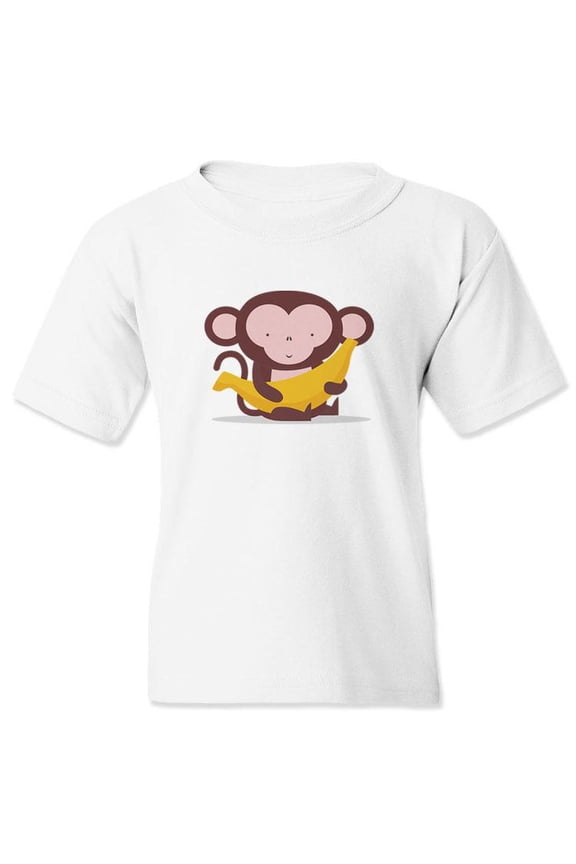 Monkey With Big Banana T-Shirt Juniors -Image by Shutterstock,  x-Large