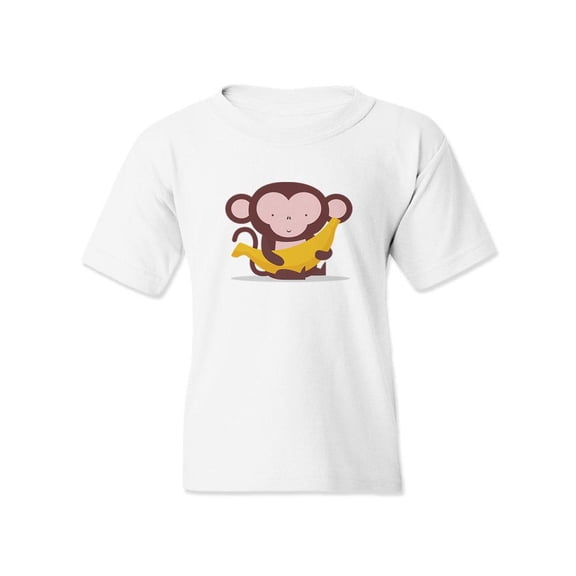 Monkey With Big Banana T-Shirt Juniors -Image by Shutterstock,  x-Small