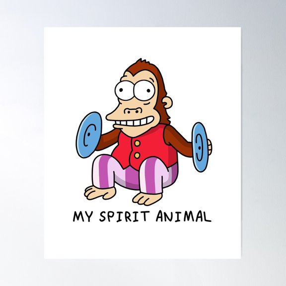 Monkey With Cymbals Poster Wall Art, Modern Wall Decor For Living Room Bedroom, 16x24 UNFRAMED