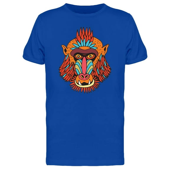 Monkey With Fangs Tribal Head T-Shirt Men -Image by Shutterstock, Male Medium