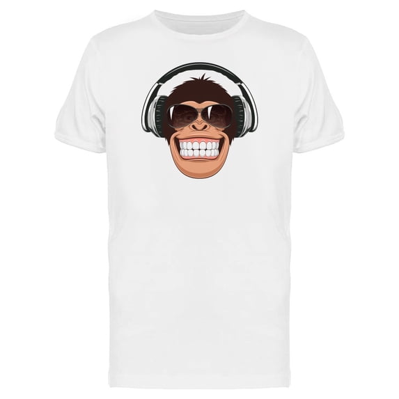 Monkey With Sunglasses & Music Tee Men's -Image by Shutterstock