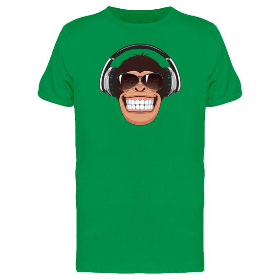 Monkey With Sunglasses & Music Tee Men's -Image by Shutterstock