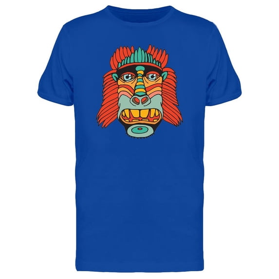 Monkey With Tribal Art Tee Men's -Image by Shutterstock