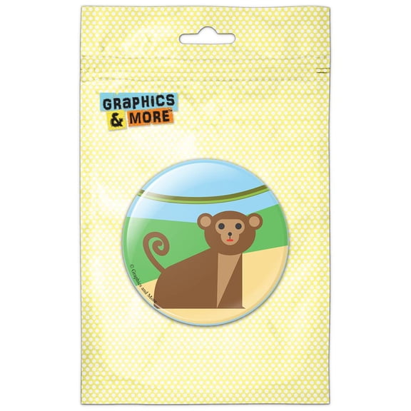 Monkey in Jungle Pinback Button Pin Badge