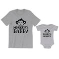 thumbnail image 1 of Monkey's Daddy Men's T-Shirt Daddy's Monkey Baby Bodysuit Kids Toddler Shirt, 1 of 3