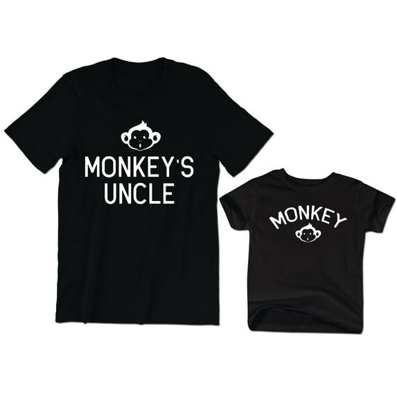 Monkey's Uncle Men's T-Shirt Graphic Tee Monkey Kids Toddler Shirt Youth