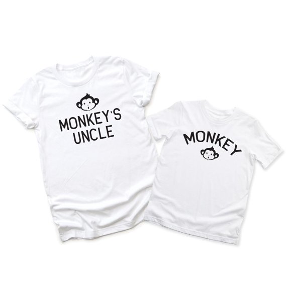 Monkey's Uncle Men's T-Shirt Graphic Tee Monkey Kids Toddler Shirt Youth