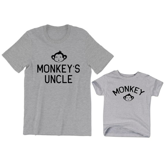 Monkey's Uncle Men's T-Shirt Graphic Tee Monkey Kids Toddler Shirt Youth