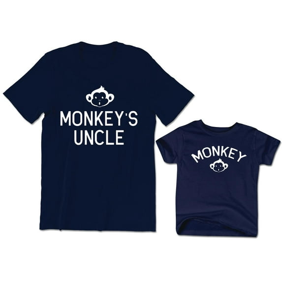 Monkey's Uncle Men's T-Shirt Graphic Tee Monkey Kids Toddler Shirt Youth