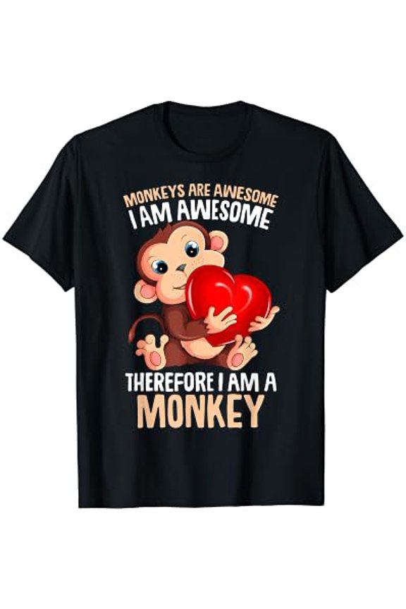 Monkeys Are Awesome Girls Kids Monkey T-Shirt