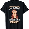 thumbnail image 1 of Monkeys Are Awesome Kids Girls Boys Monkey T-Shirt, 1 of 5