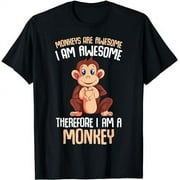 Monkeys Are Awesome Kids Girls Boys Monkey T-Shirt
