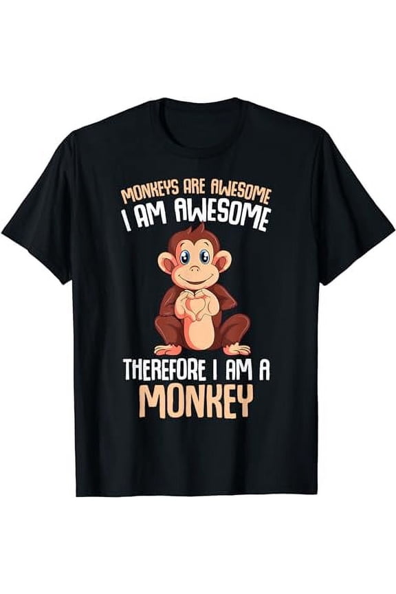 Monkeys Are Awesome Kids Girls Boys Monkey T-Shirt