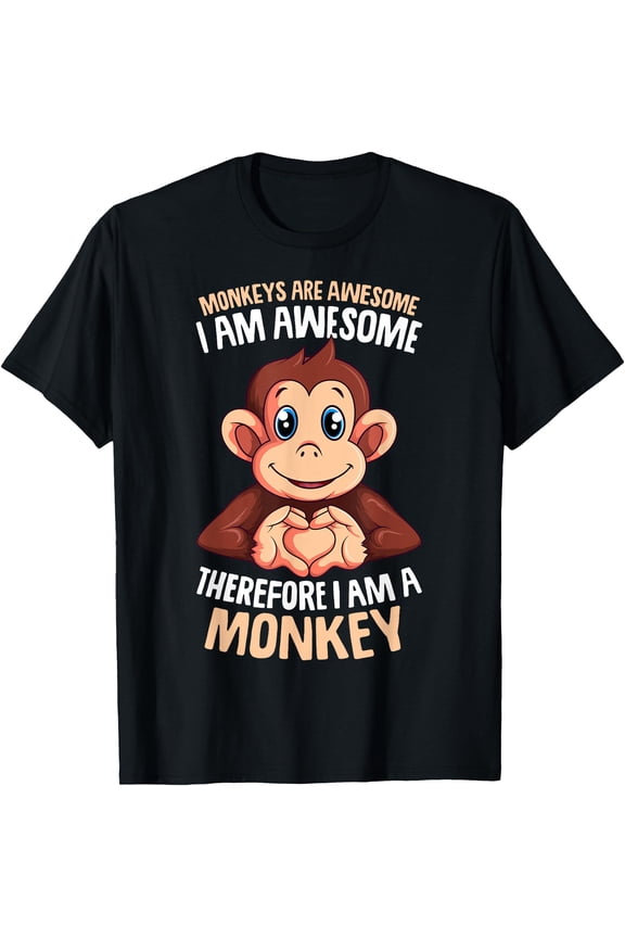 Monkeys Are Awesome Monkey Boys Girls Kids T-Shirt