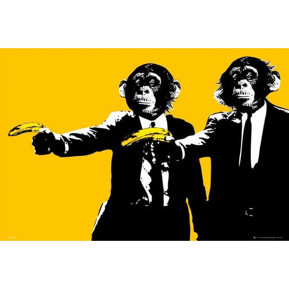 Monkeys Bananas Laminated Poster (24 x 36)